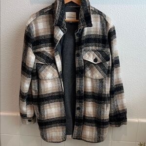 Women’s  Black and White Plaid Jacket